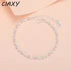 Женские браслеты-цепочки из серебра 925 пробы с круглыми бусинами