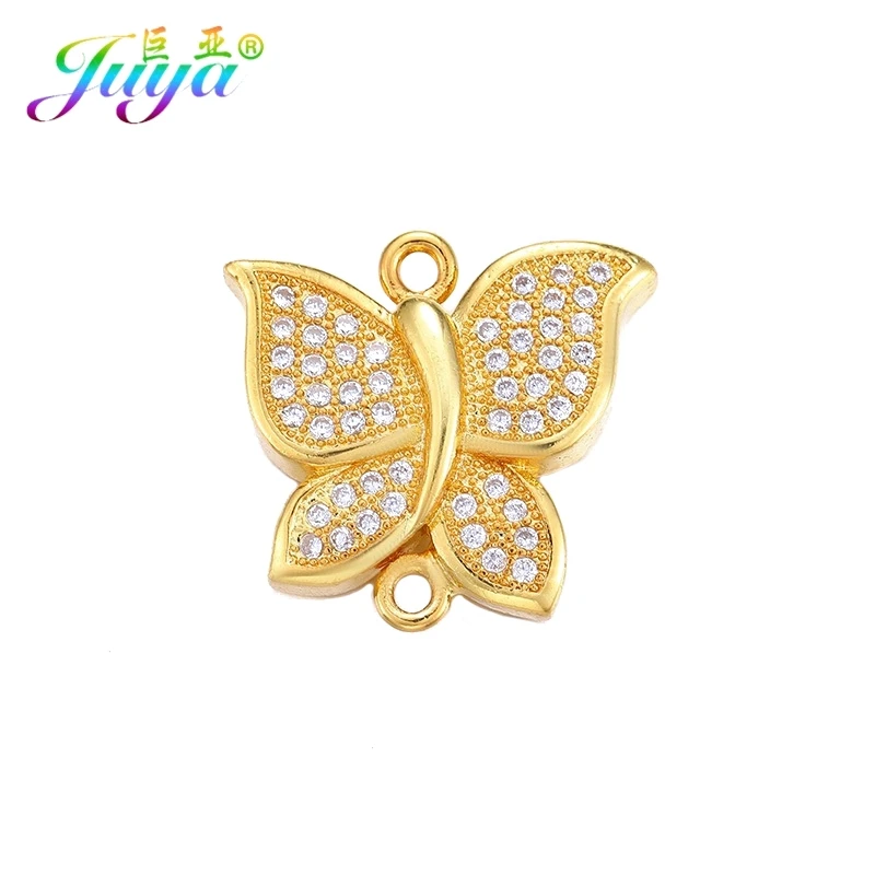 Juya DIY принадлежности для сережек для изготовления ювелирных изделий проложенный циркониевый Круг Бесконечность металлический соединитель Подвески Браслеты Серьги Аксессуары - Цвет: Gold