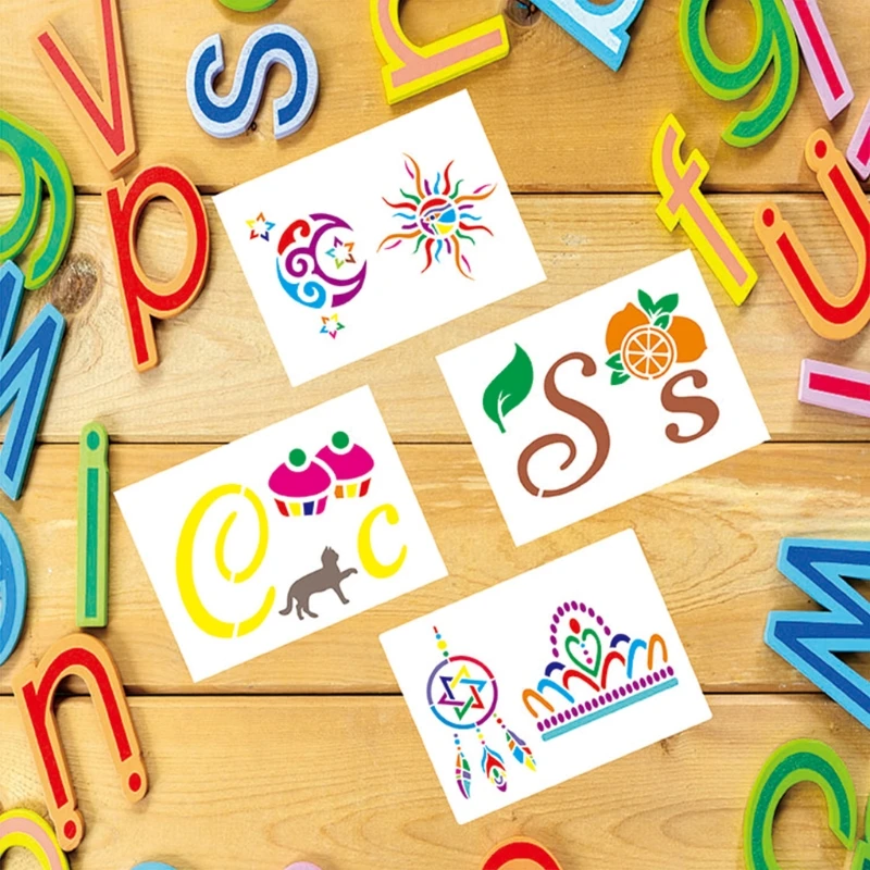 

42pcs/set Alphabet Number DIY Painting Drawing Stencil Templates Decoration Spraying Art