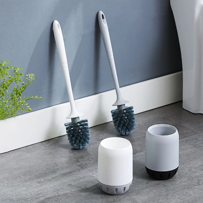 

New Toilet Brush Soft Bristle Wall-mounted Bathroom Toilet Brush Wall Hanging Household Floor Bathroom Cleaning Tool