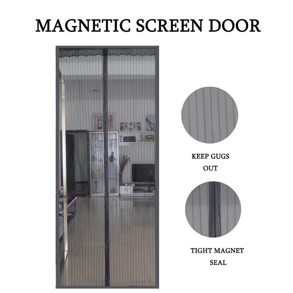 Летние Магнитные шторы от насекомых мухи Жуков сетка автоматическое закрытие