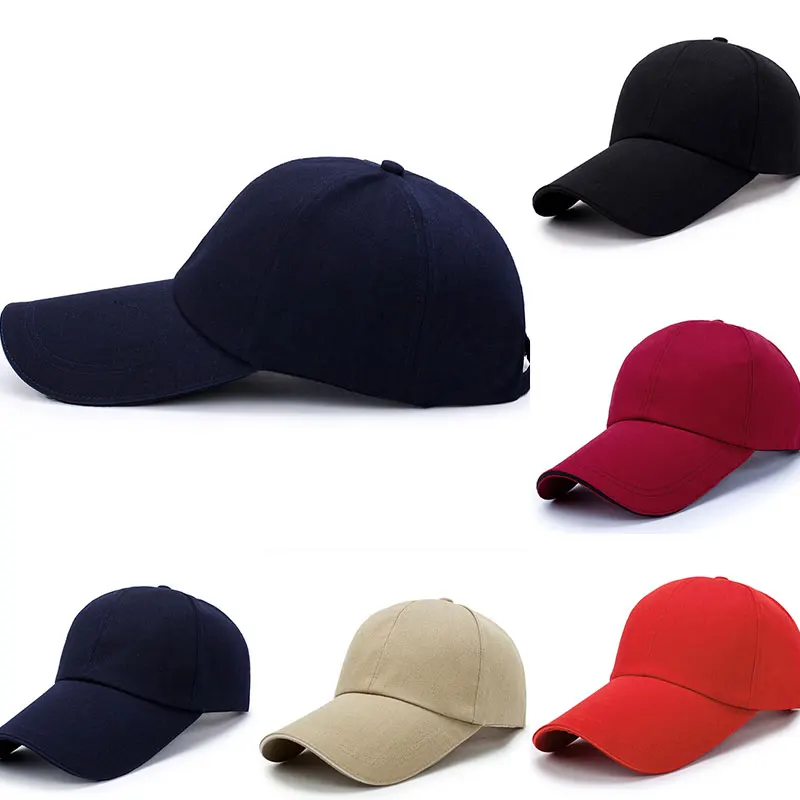 

Unisex Outdoor Sun Hat Solid Color Neutral Baseball Cap Canvas Long-brimmed Sunhat Simplicity Adjustable Visor Baseball Cap