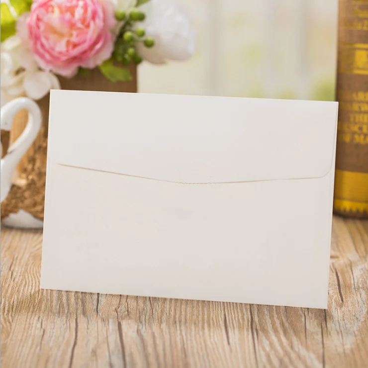 Envelope Высококачественные свадебные пригласительные открытки 120*180 мм перламутровые бумажные приглашения 30+ цветов на ваш выбор индивидуальное приглашение - Цвет: Envelope