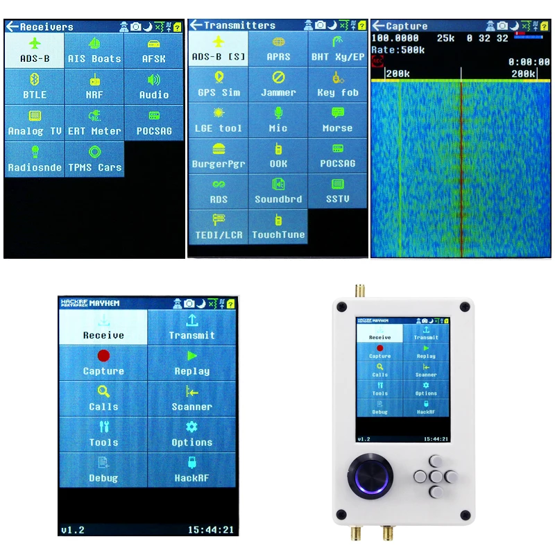 Bestellen Neue HackRF Ein Und PortaPack H2 Zwei In Einem 0,5 Ppm TXCO SDR Raido Mit Kunststoff Shell Batterie Im Inneren Montiert Optional Antenne