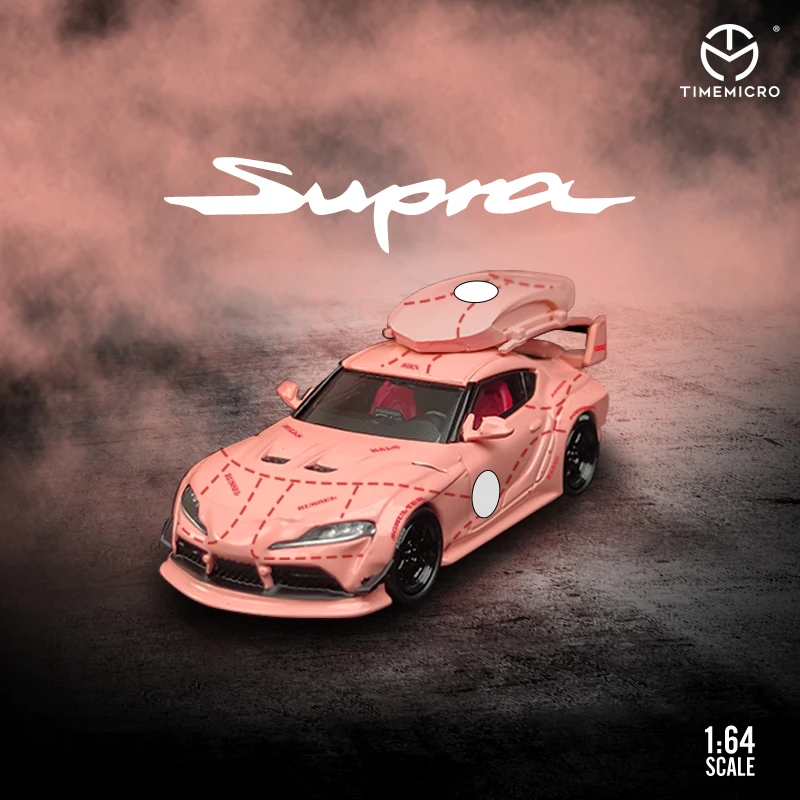 1/64 Toyota Supra LB розовая свинка модифицированная модель автомобиля литой под