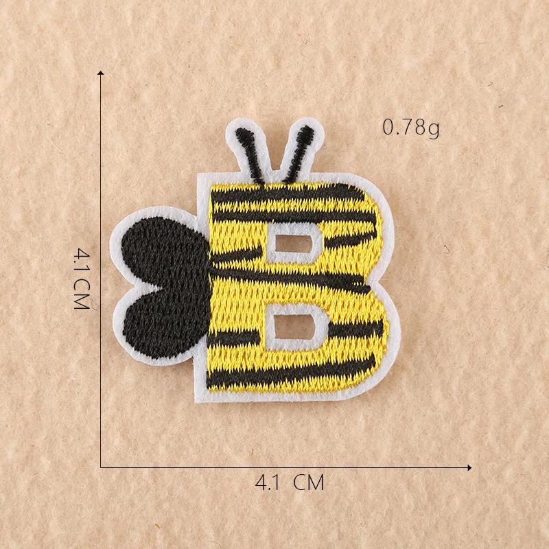 

Embroidered Cloth Stickers Full Set of 26 English Letters Pinyin Animal Adhesive Patch Patches for Clothing Iron Cute Patches