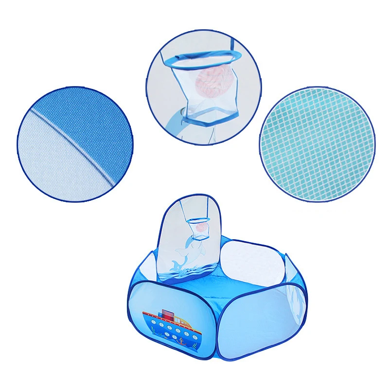 

Baby Toys Tent Cartoon Game Ball Pits Portable Pool Foldable Children Outdoor Sports Educational Toy with Basket