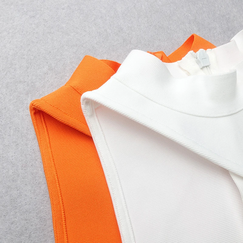 Vestidos женское сексуальное дизайнерское белое оранжевое Бандажное платье знаменитость вечерние платья для ночного клуба