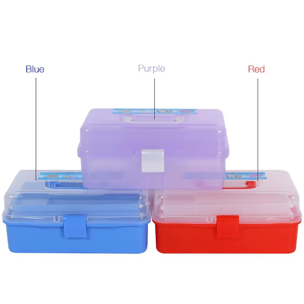 

Portable Clear Art Storage Box Watercolor Oil Painting Tool for Artists Students