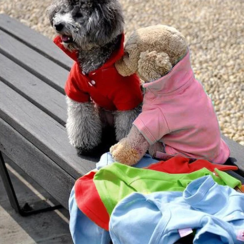 Футболка Поло для собак одежда маленьких и кошек костюм с коротким рукавом