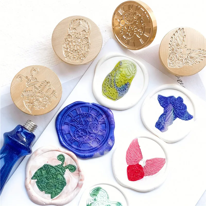 Штамп для сургуча в форме сердца стиле стимпанк ручная Лаковая печать сделай сам