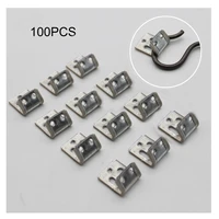 100 pcs sofa spring repair s clips with plastic wrap for furniture chair couch upholstery replacement woodworking accessories