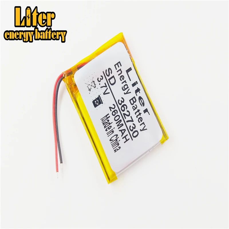 Лучший бренд батареи 3 7 V литий полимерный аккумулятор 362730 260MAH MP3 MP4 MP5|polymer battery|polymer