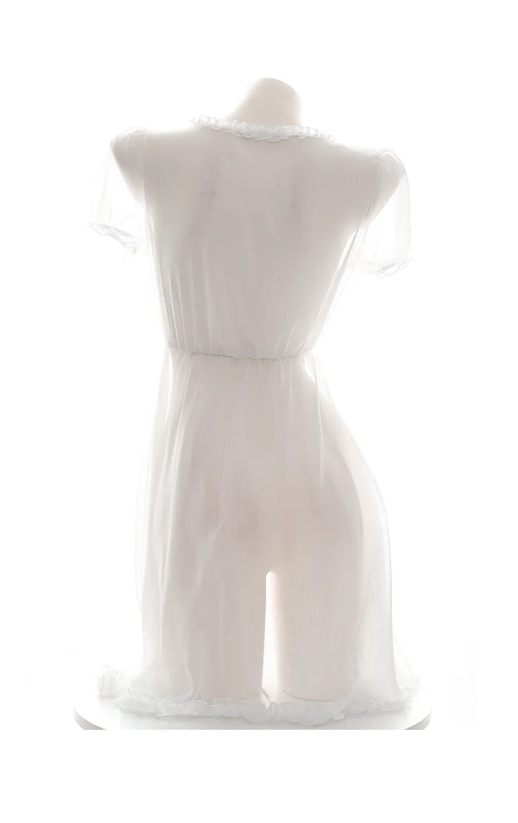 Женское Полупрозрачное платье однотонное ночное белье домашняя одежда черного и