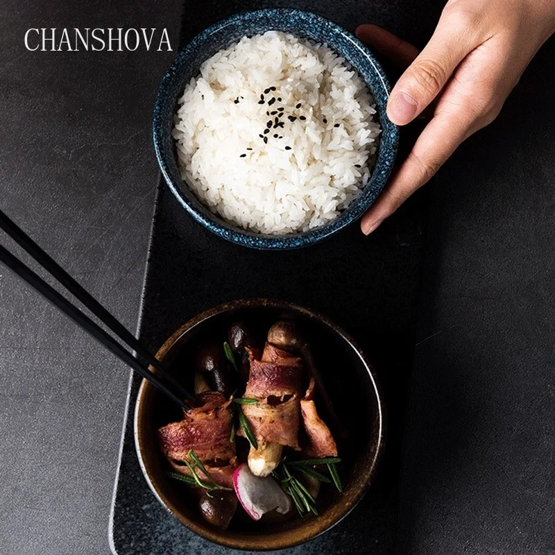 CHANSHOVA Chinese Retro Style color glaze Ceramic Bowl 330ML china Porcelain Bowls for rice and soup Tableware Kitchen Utensils | Дом и сад