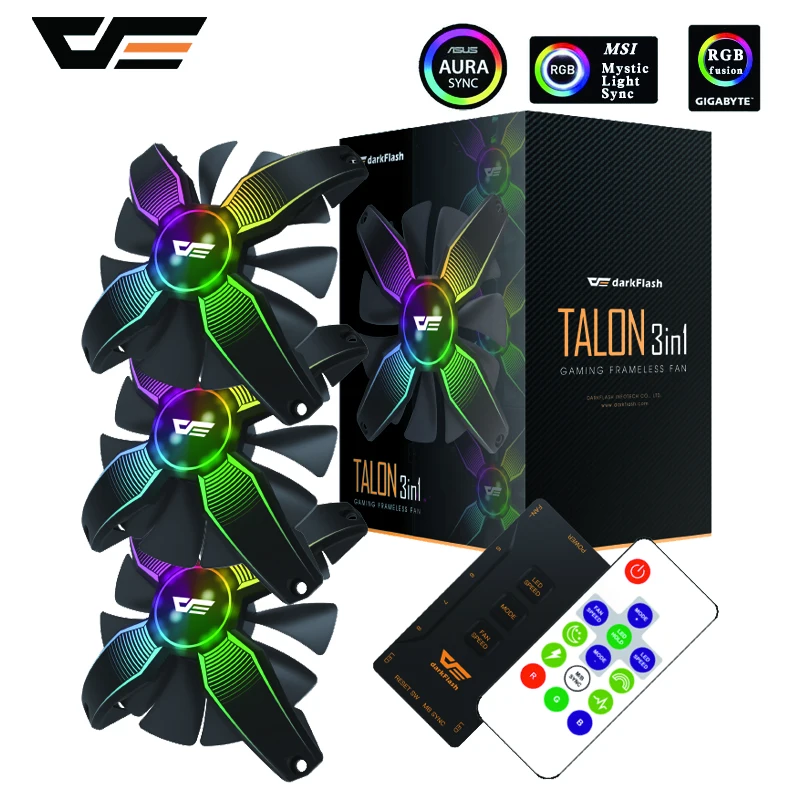 Охлаждающий вентилятор Talon чехол для ПК 120 мм rgb безрамный X форма аура