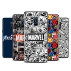 Чехол для телефона Samsung A8 A9 Star A7 A9 A6 Plus 2018 A3 A5 2017 2016 A750 A6S A8S Marvel с логотипом Мстители черный мягкий чехол