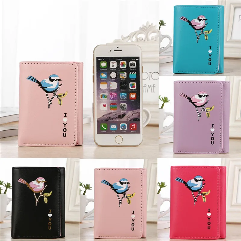 Женский кошелек на молнии роскошный однотонный мини для карт простая сумка