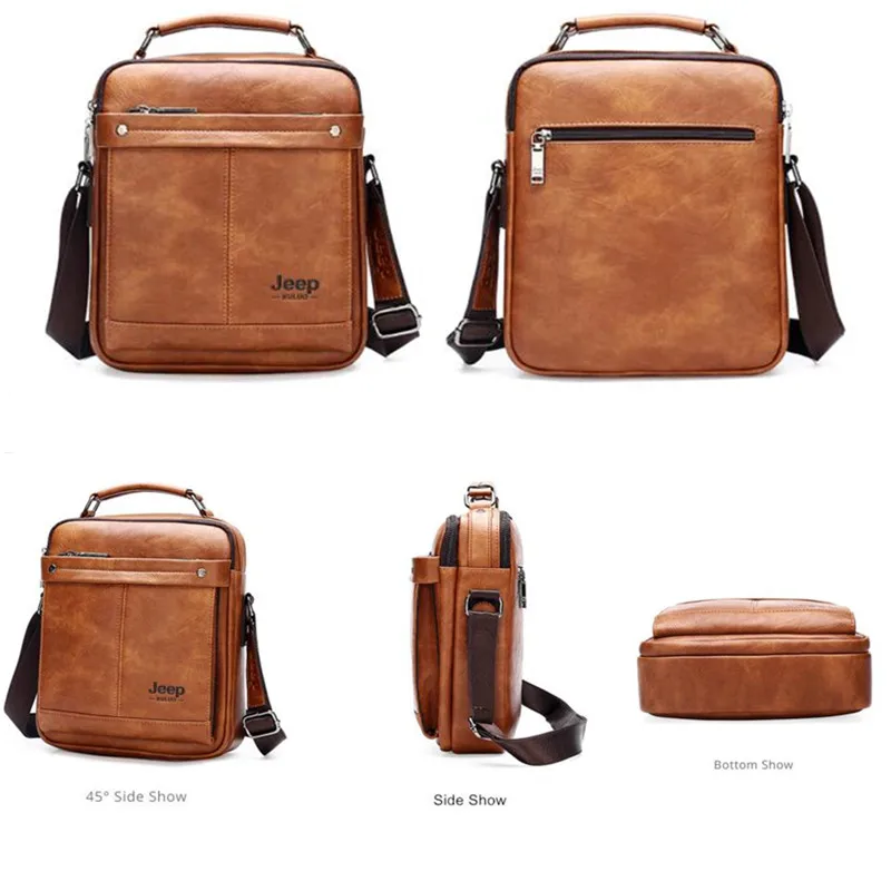 jeep buluo famous brand large size tote bag mens crossbody messenger bags business work office 9 7 inch ipad the best gift free global shipping