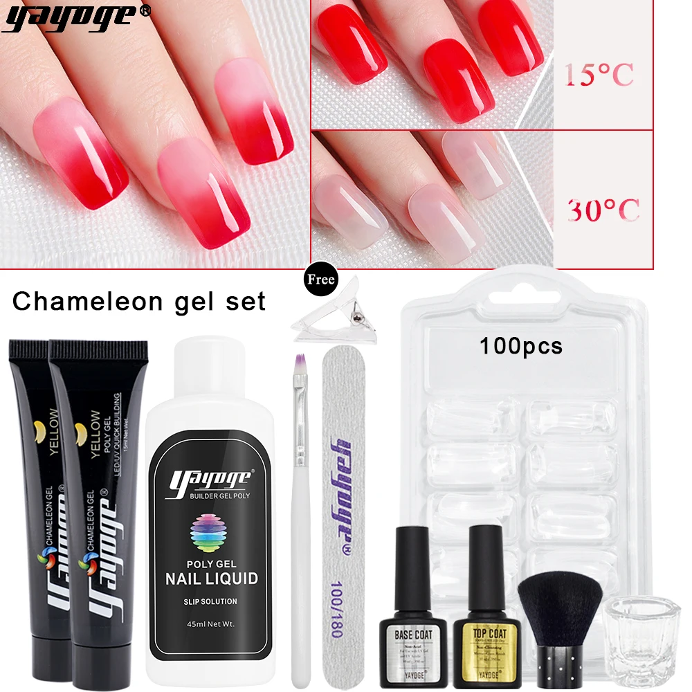 Yayoge термальный поли гель продлевающий половой акт для ногтей Polish15ml строитель