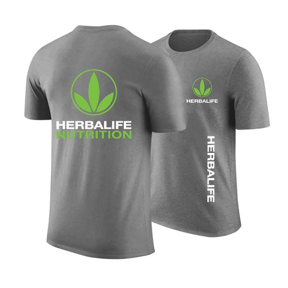 Новинка лета 2021 Удобные однотонные хлопковые футболки Herbalife с логотипом в стиле