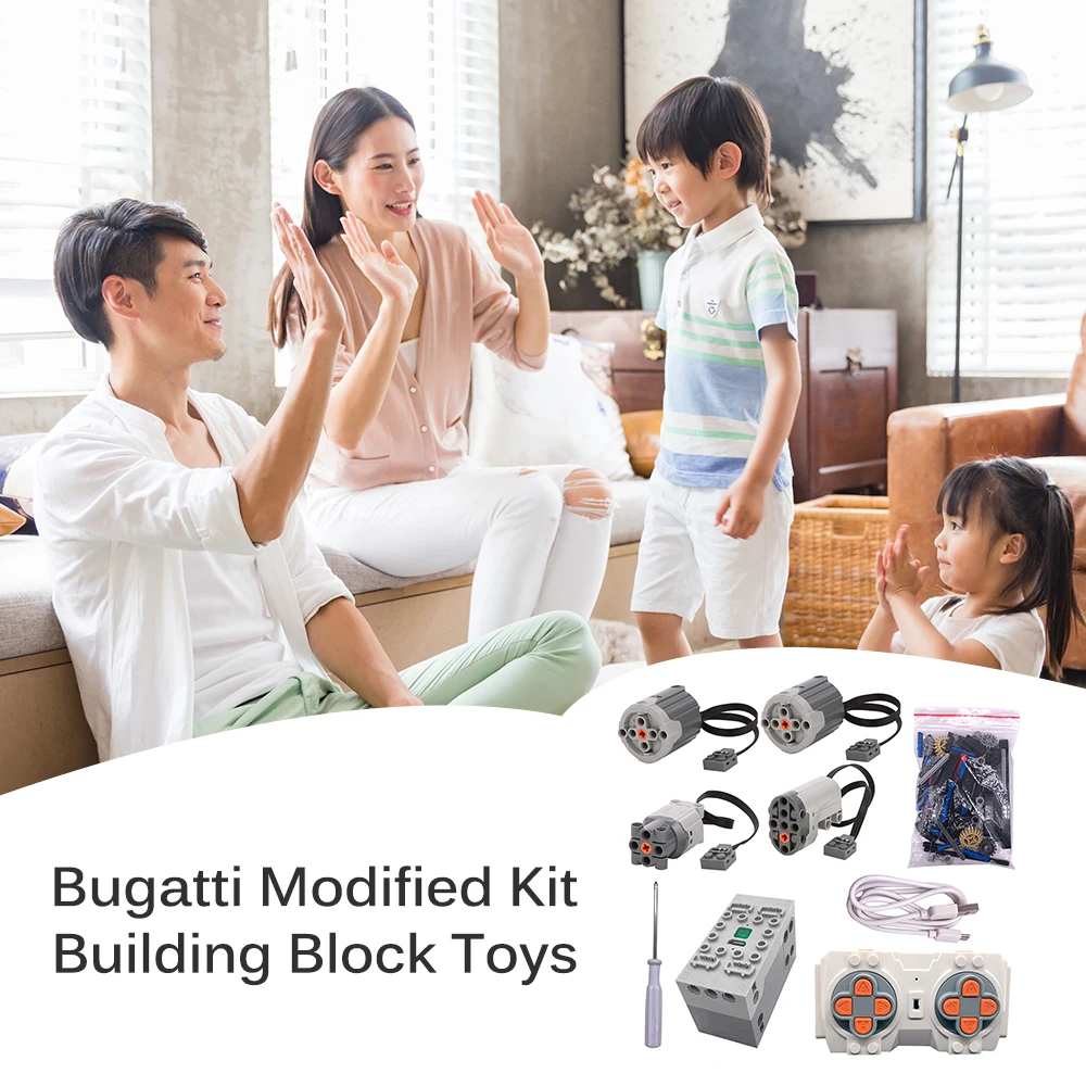 

Комплект для модернизации, включая моторы, дистанционное управление, четырехканальная литиевая батарея, посылка строительных блоков, Ради...