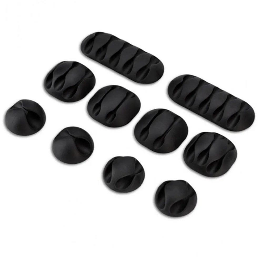 5 шт. силиконовый набор настольный органайзер зажим для провода держатель