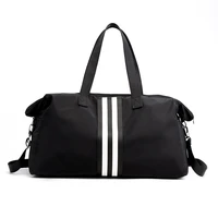 women waterproof travel bags ladies striped handbag large nylon luggage bag foldable duffle bags weekend fitness bag