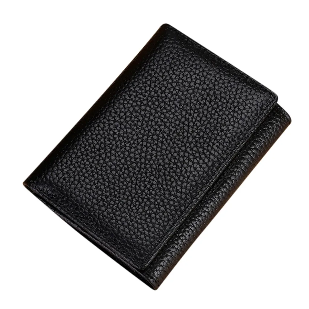 Женские мужские мини кошельки кожаный кошелек для монет трехкратный кредитный