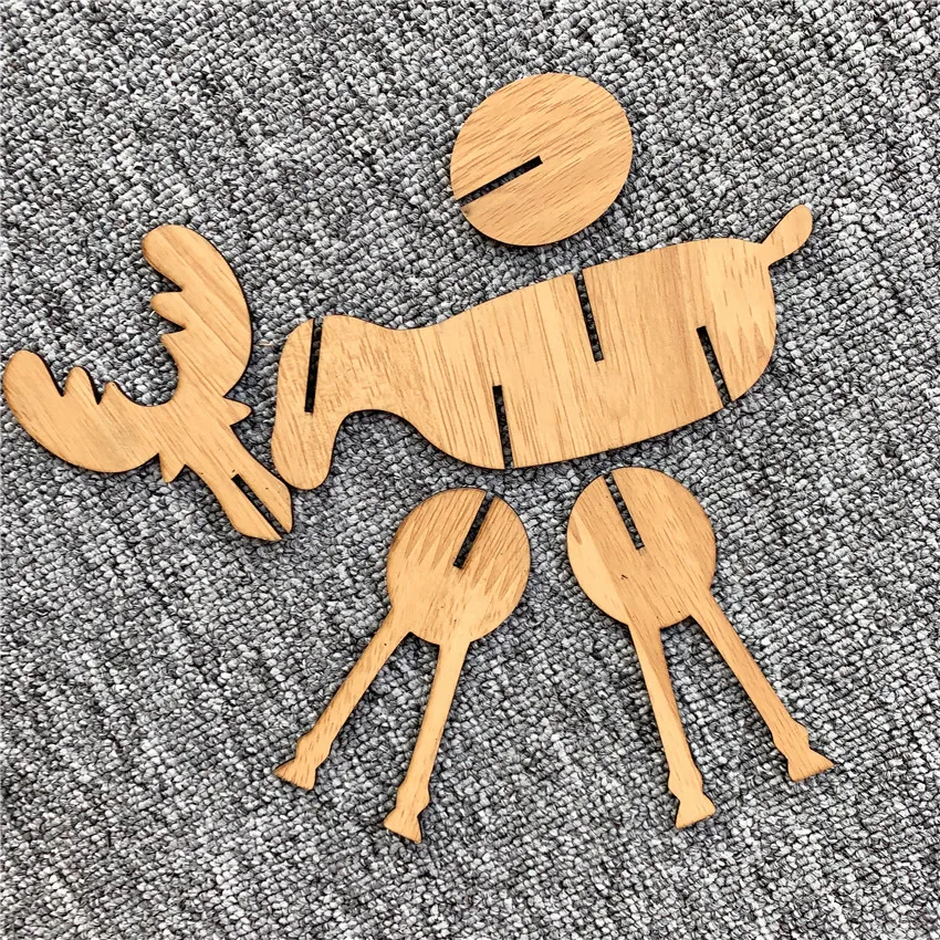 Рождественская деревянная подвеска сделай сам в виде оленя/рождественские