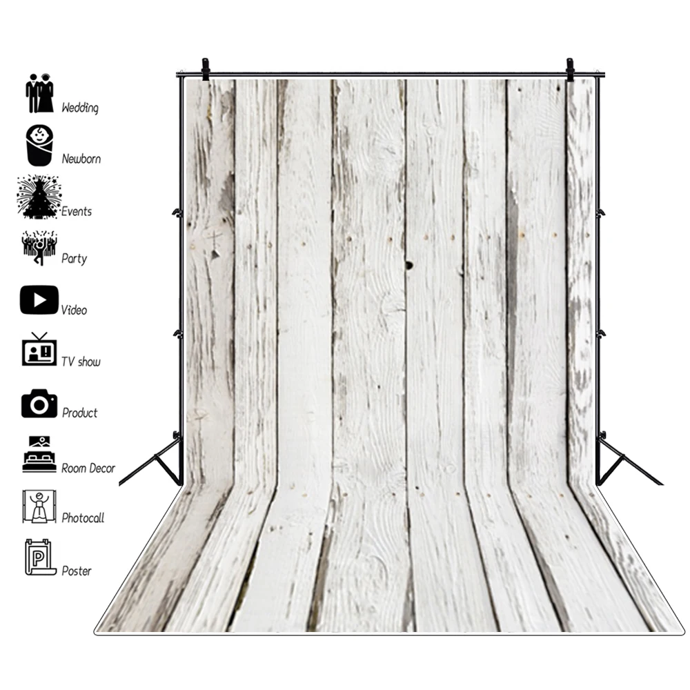 Grunge Wooden Board Photography Backdrops Vinyl Photo Backgrounds Old Planks Baby Portrait Photophone Food Doll Photocall | Электроника