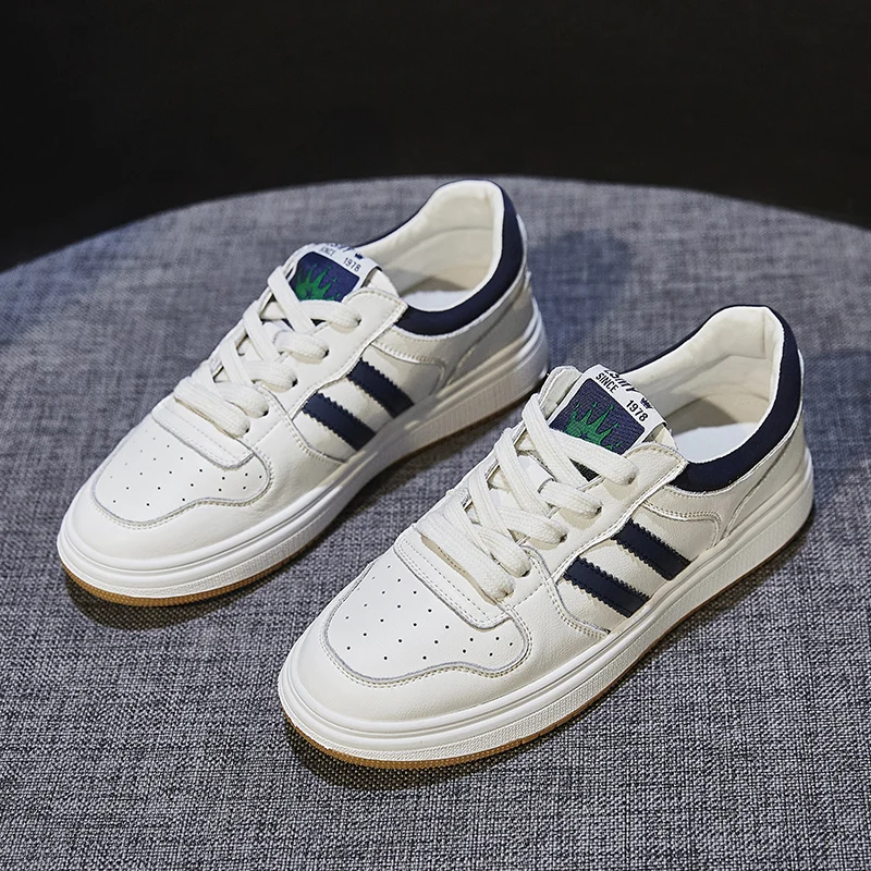 

Spring and Autumn Women's Flat Shoes Casual Platform White Shoes Comfortable Lining Non-Slip Wear-Resistant Rubber Sole