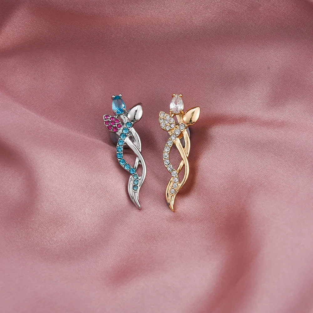 

Sperm Shape Brooch Medical Fashion Jewelry Luxury Blue White Zircon Enamel Pins Nurse Doctor Clothes Hat Pin Office Accessories
