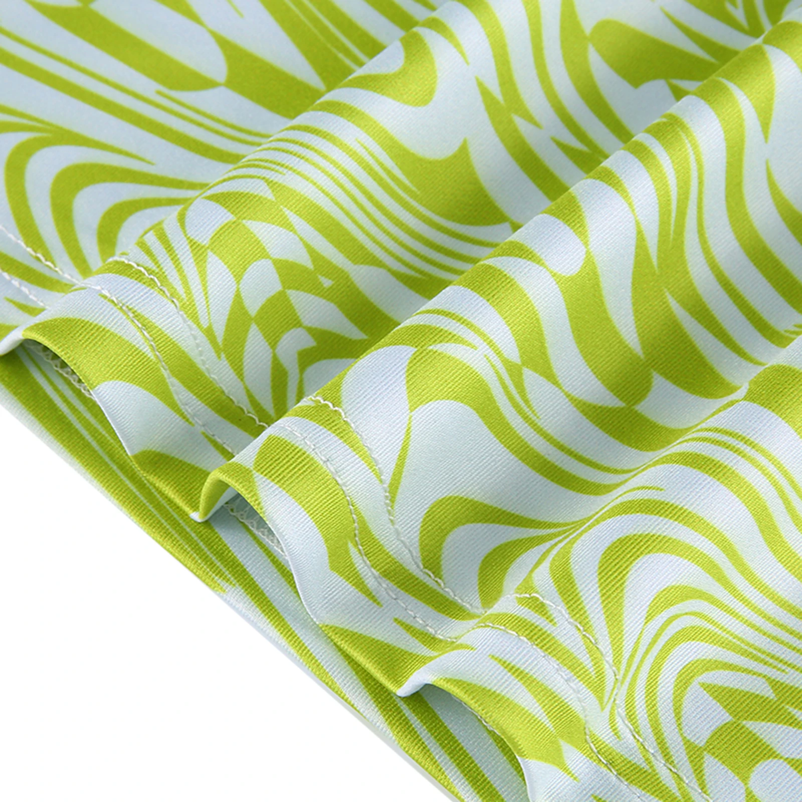 

hirigin 90s Aesthetics Striped Print Crop Tops Y2K Summer Streetwear Sleeveless O-neck Green Baby Tanks Women 2021 Sexy Vests