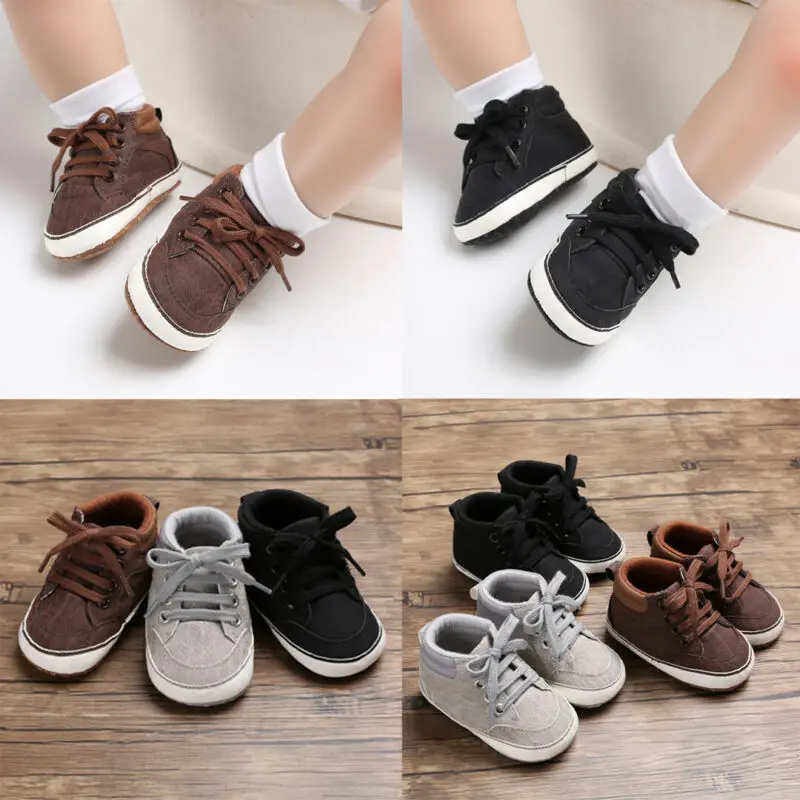 Pudcoco Brand New Style Toddler Infant Shoes Baby Boy Girl Soft Cotton First Walkers Lace-Up Sneakers | Мать и ребенок