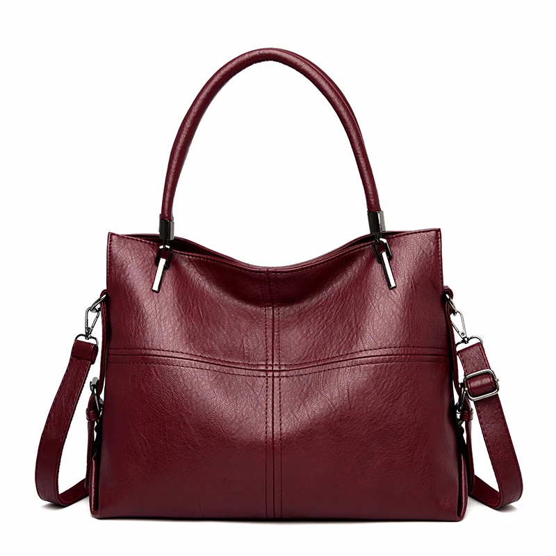 Женские кожаные сумки высокое качество 2019 женская мягкая кожаная сумка на плечо