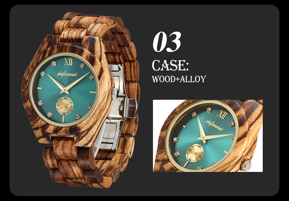 Shifenmei Watches Women Fashion Watch Wood Watches Woman Top Luxury Brand Quartz Wristwatch Ladies Clock relogio feminino