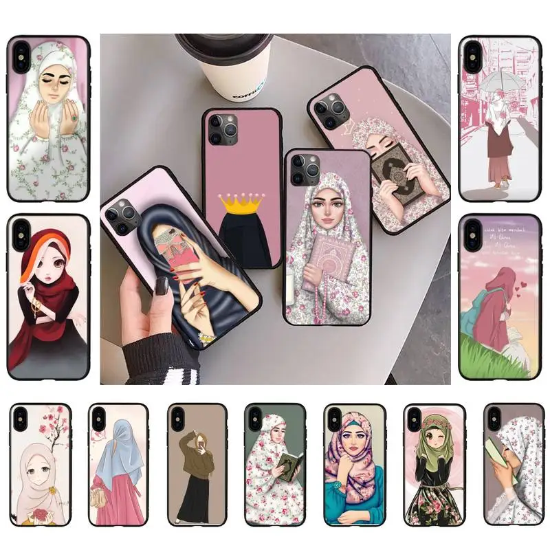 

Fashion Arab Islamic Girl Muslim Women Phone Case For iPhone 11 8 7 6 6S Plus X XS MAX 5 5S se 2020 11 12pro max xr Back Coque