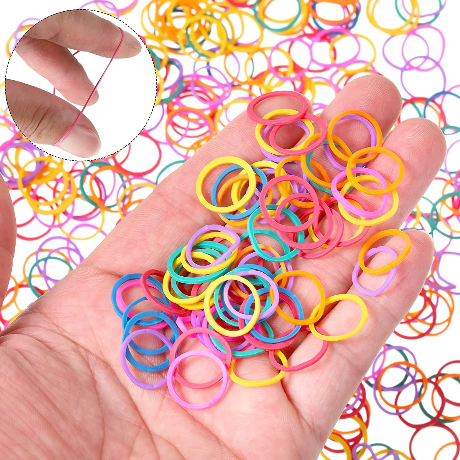 

100pcs Candy Color Girls Hair Bands Rubber Band Elastic Hair Accessories Ponytail Holder Gum Headwear Korean Kids Ornaments