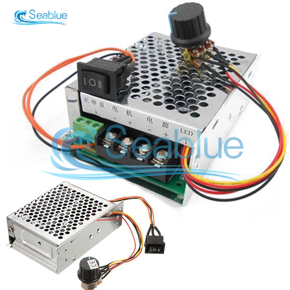 

DC 12V 24V 36V 48V 40A Motor Speed Controller Regulator PWM Motor Inverted Switch CW CCW Reversible Pulse Driver 10V-50V