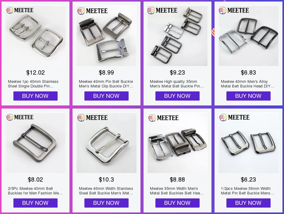 4 шт. Meetee 35 мм металлические двойные штифты с ремешком и пряжкой Square Needle для Чемодан фурнитура для сумок кожа декоративные аксессуары F1-1