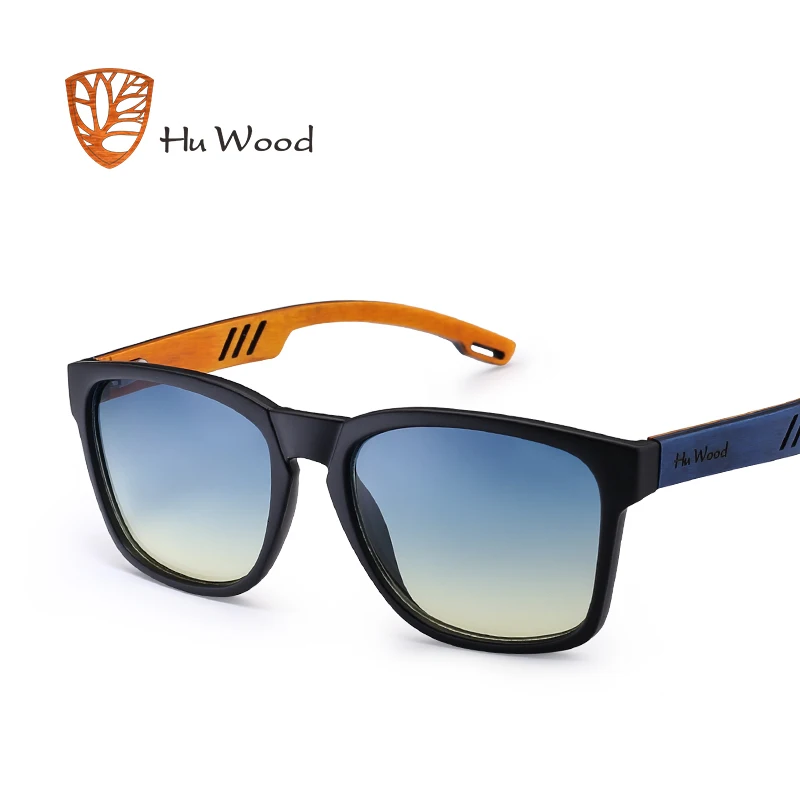 HU WOOD фирменный дизайн поляризованные солнцезащитные очки деревянные для