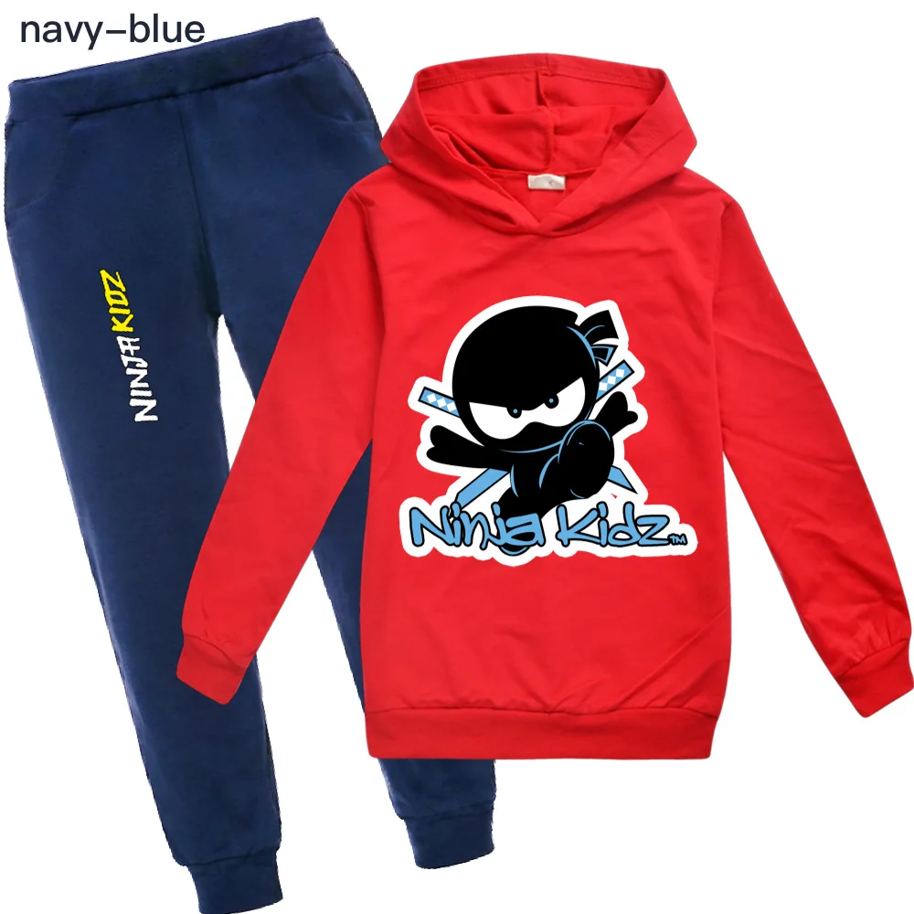 NINJA KIDZ Fashion Casual Wear Hoodie + Casual Pants Set Toddler Boys and Girls fall Clothing Teenage Girls Child Tracksuit