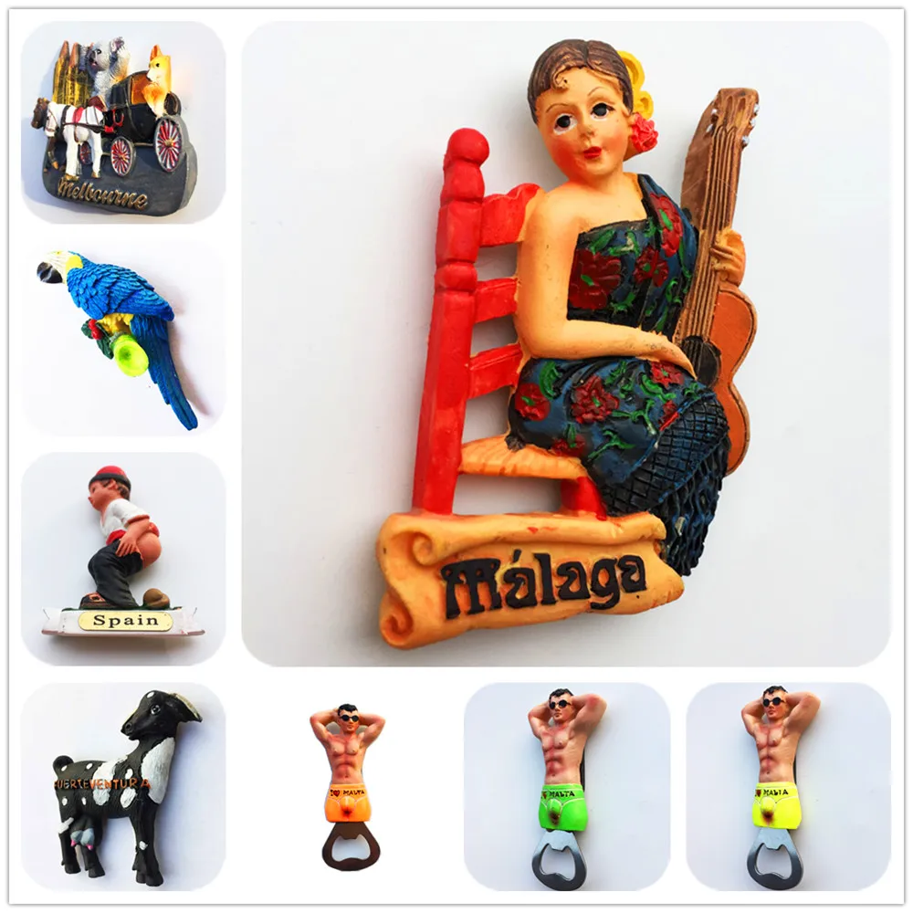 

European and American characteristics Fridge Magnets Tourism Souvenir Refrigerator Magnetic Sticker Collection Handicraft Gift