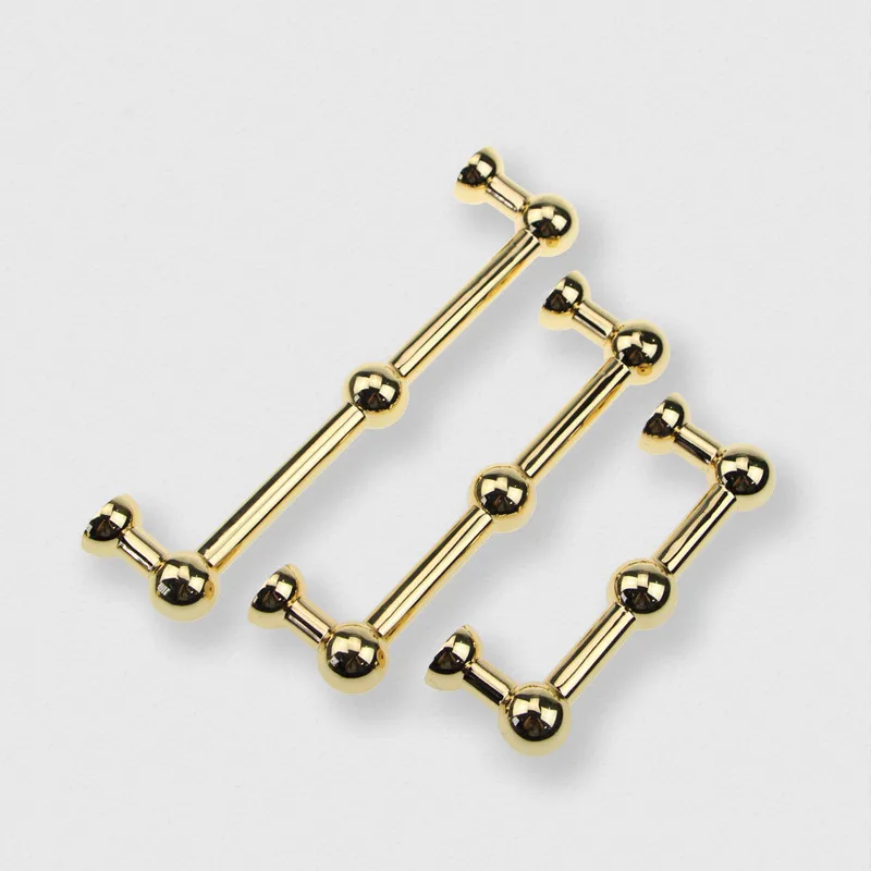 Кухонные ручки для шкафа Золотая современная ручка мебели искусственный сплав