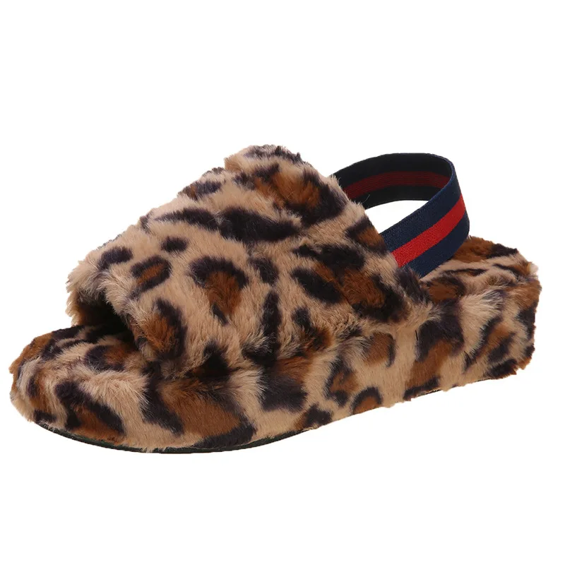 

New Fashion Flat Slippers Ladies Fur Sandals Ladies Outdoor Beach Ladies Shoes Ladies Home Slippers