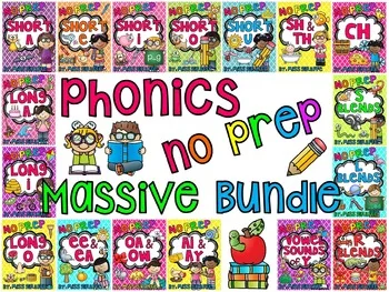 

28 книг Phonics No Prep, массивный мега-пакет, обучающий детский учебный лист для обучения на английском языке, Дошкольный FDF-файл