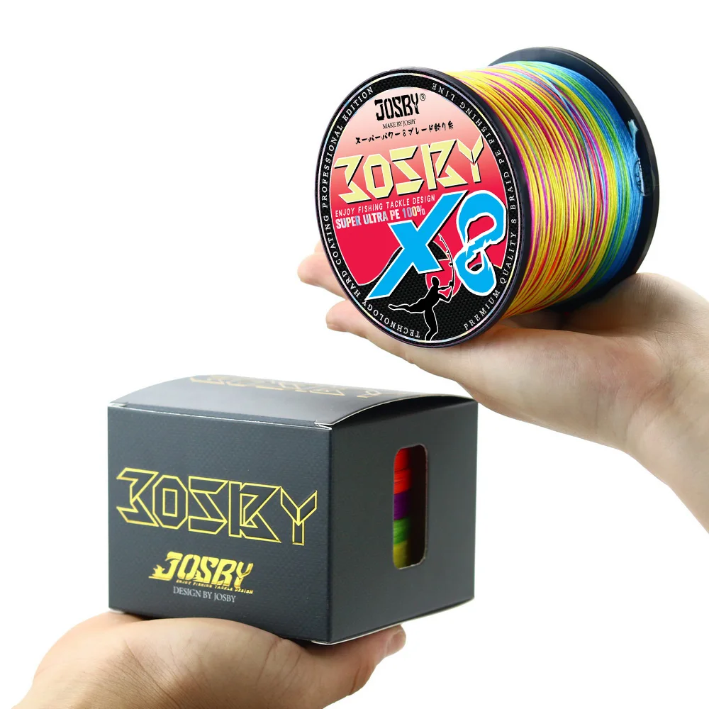 Плетеная рыболовная леска JOSBY 9 нитей 8 300 м 500 мультифиламентная прочная ПЭ