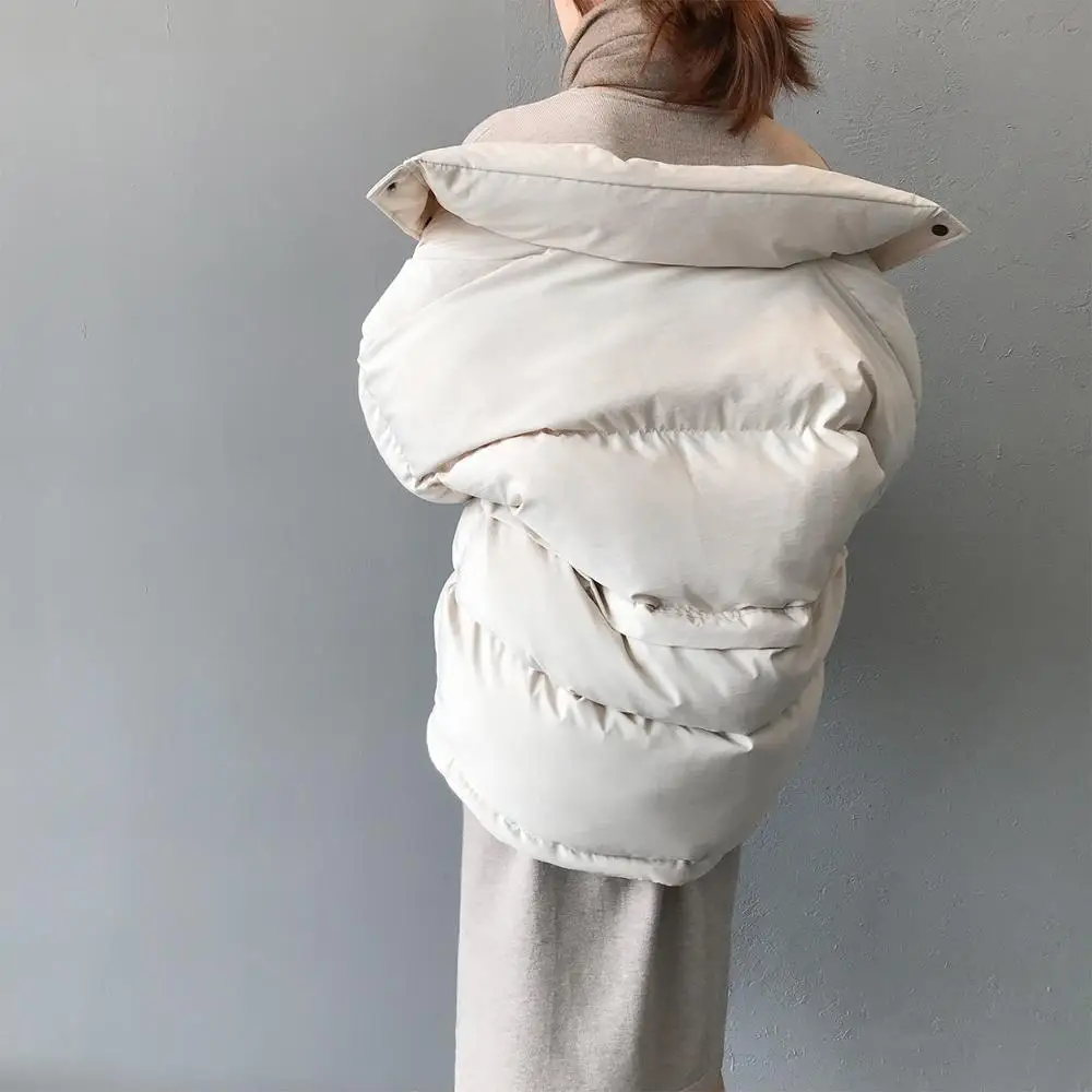 2021 зимняя женская куртка Повседневная однобортная стеганая из полиэстера теплая