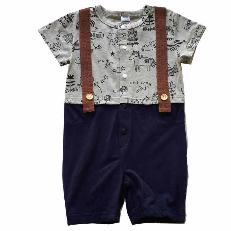 Летняя одежда Tonytaobaby новый стиль мужской комбинезон с открытыми бретелями для